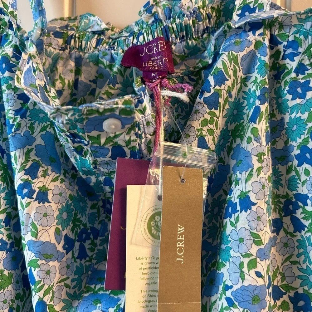 NWT Floral Blue Top by J. Crew